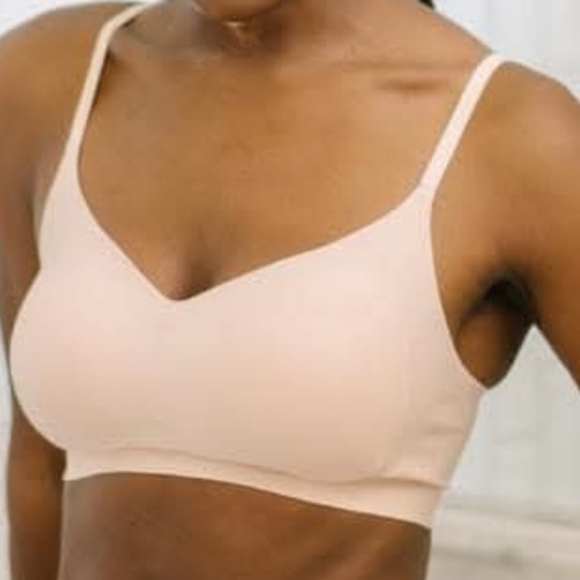 ZYIA ACTIVE DOUBLE ADJUSTABLE COMFORT BRA WIRE FREE PADS IVORY NUDE LARGE - Picture 15 of 15